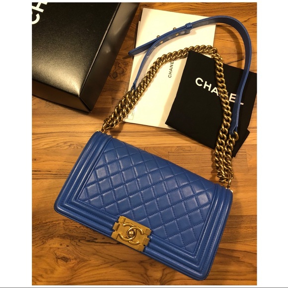 CHANEL Handbags - 🚫SOLD🚫 Chanel Medium Boy Flap Royal Blue GHW